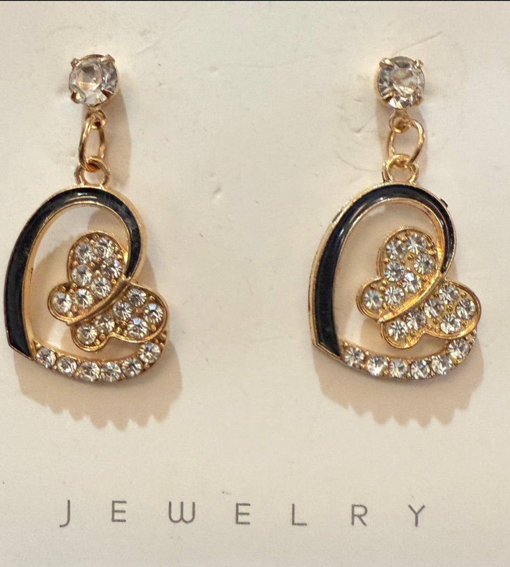 Beautiful black & gold  earring