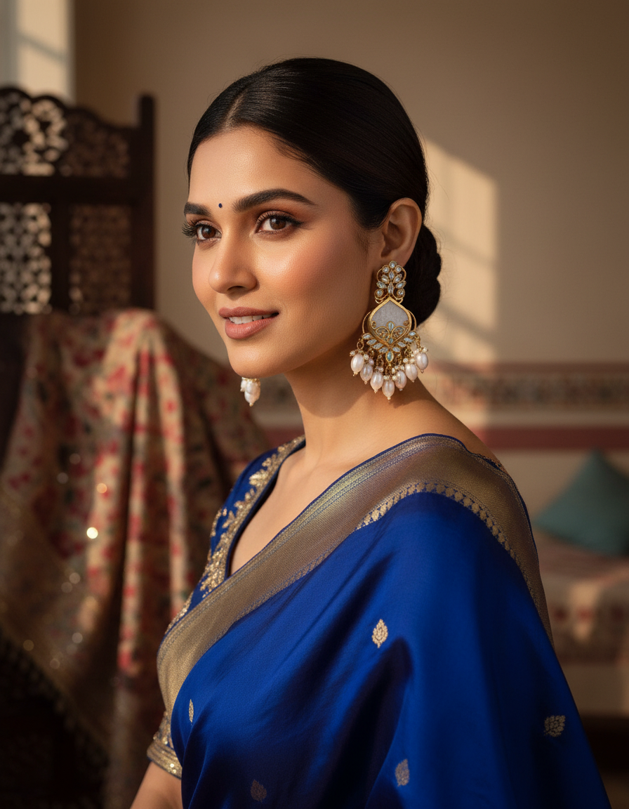 Noor-E-Pearl Chandbali Earrings