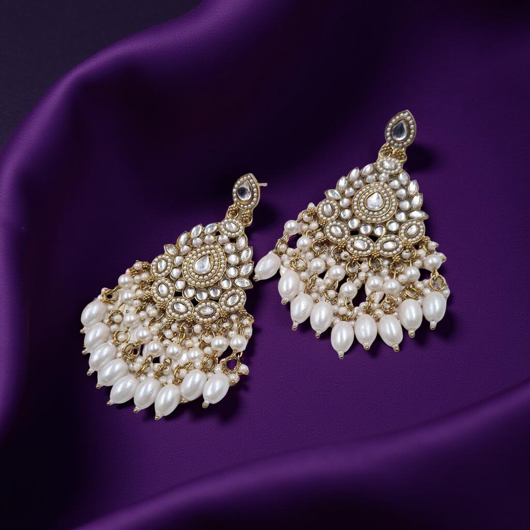 Royal Kundan Pearl Chandbali – Bestseller Elegance