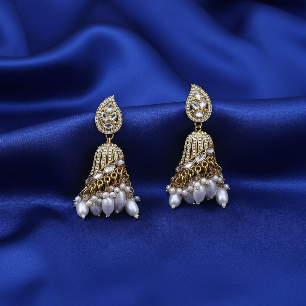 Royal Kundan beautiful Best seller gold Jhumka