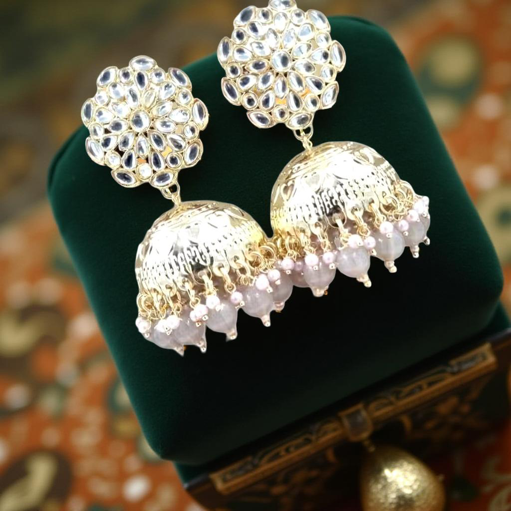 Royal Kundan Dome Jhumka