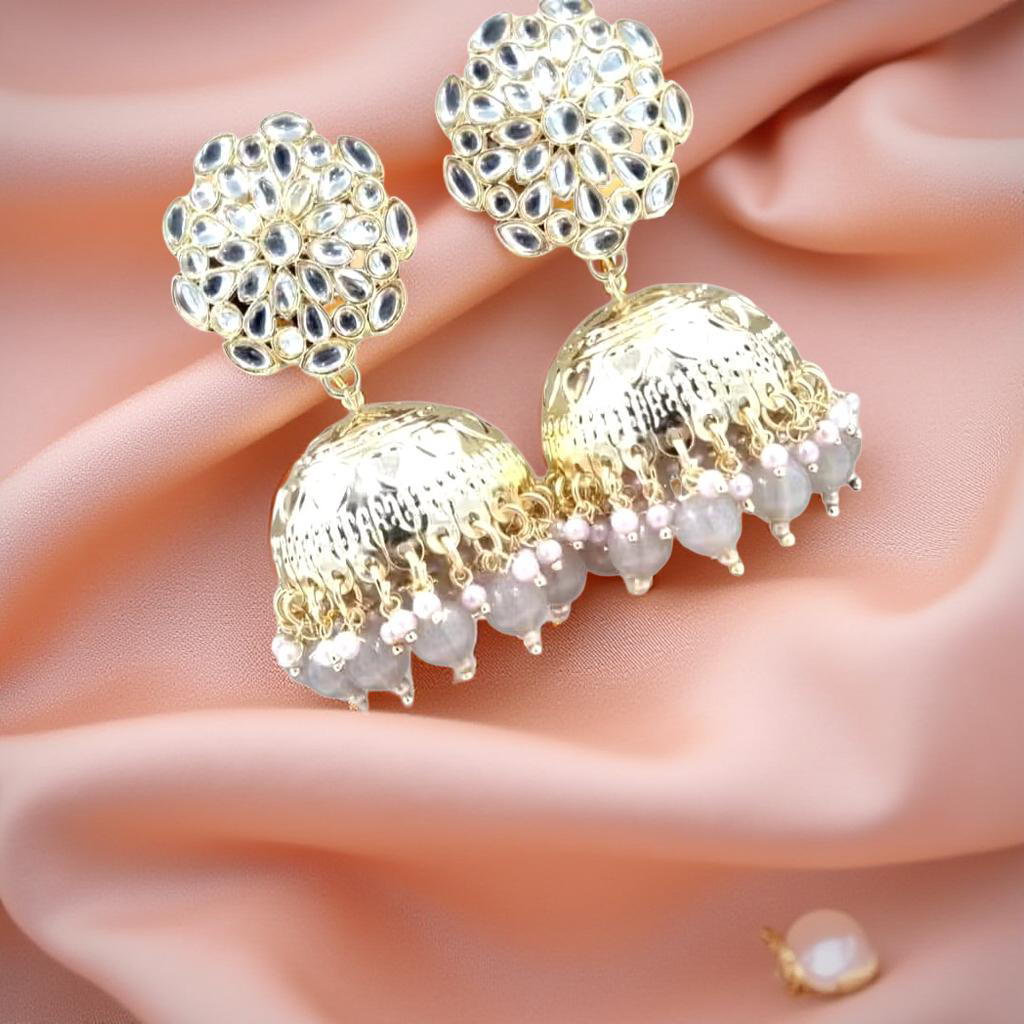 Royal Kundan Dome Jhumka