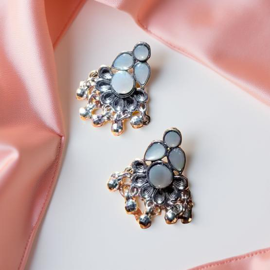 Emerald Wave Textured Studs