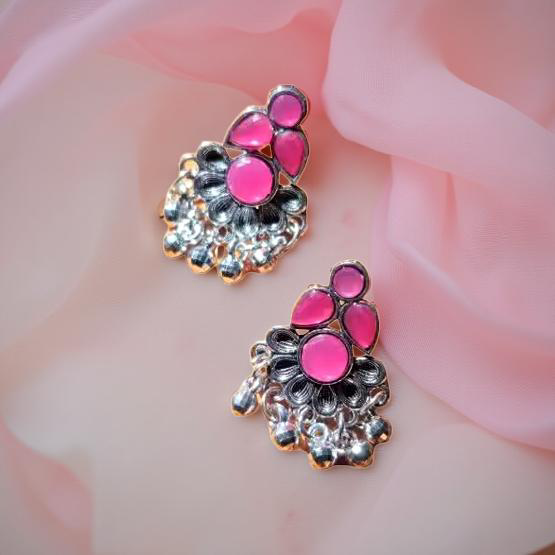 Emerald Wave Textured Studs