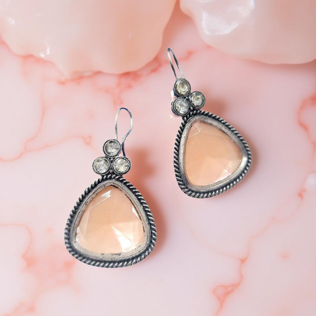 Rosé Glow Vintage Dangler Earrings