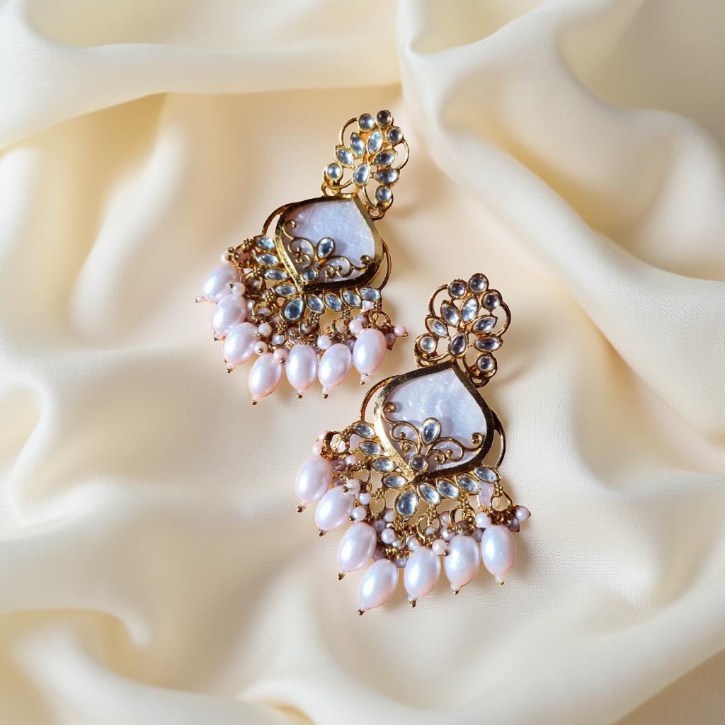 Noor-E-Pearl Chandbali Earrings