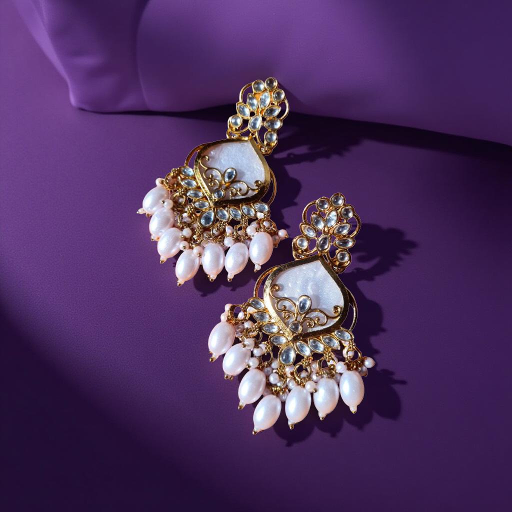 Noor-E-Pearl Chandbali Earrings