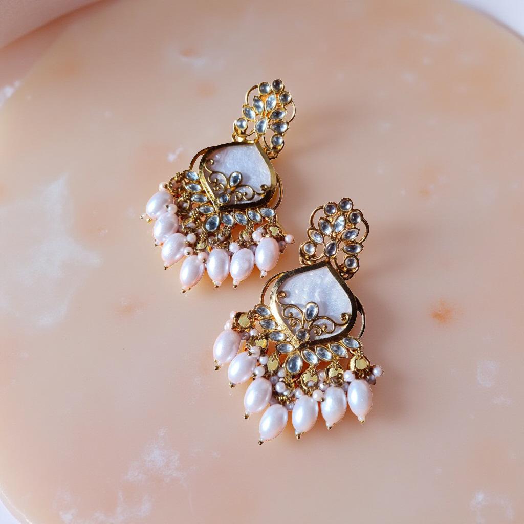 Noor-E-Pearl Chandbali Earrings