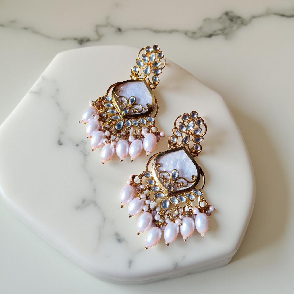 Noor-E-Pearl Chandbali Earrings