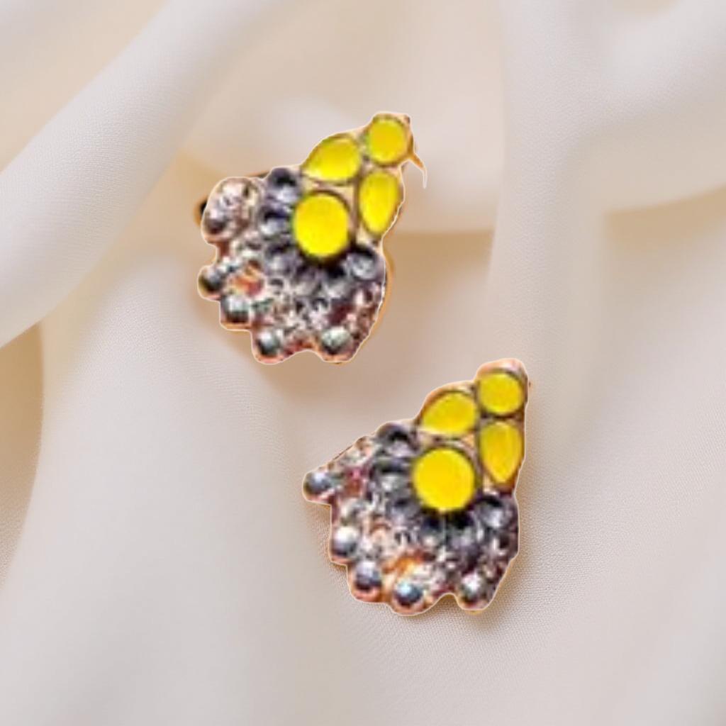 Emerald Wave Textured Studs