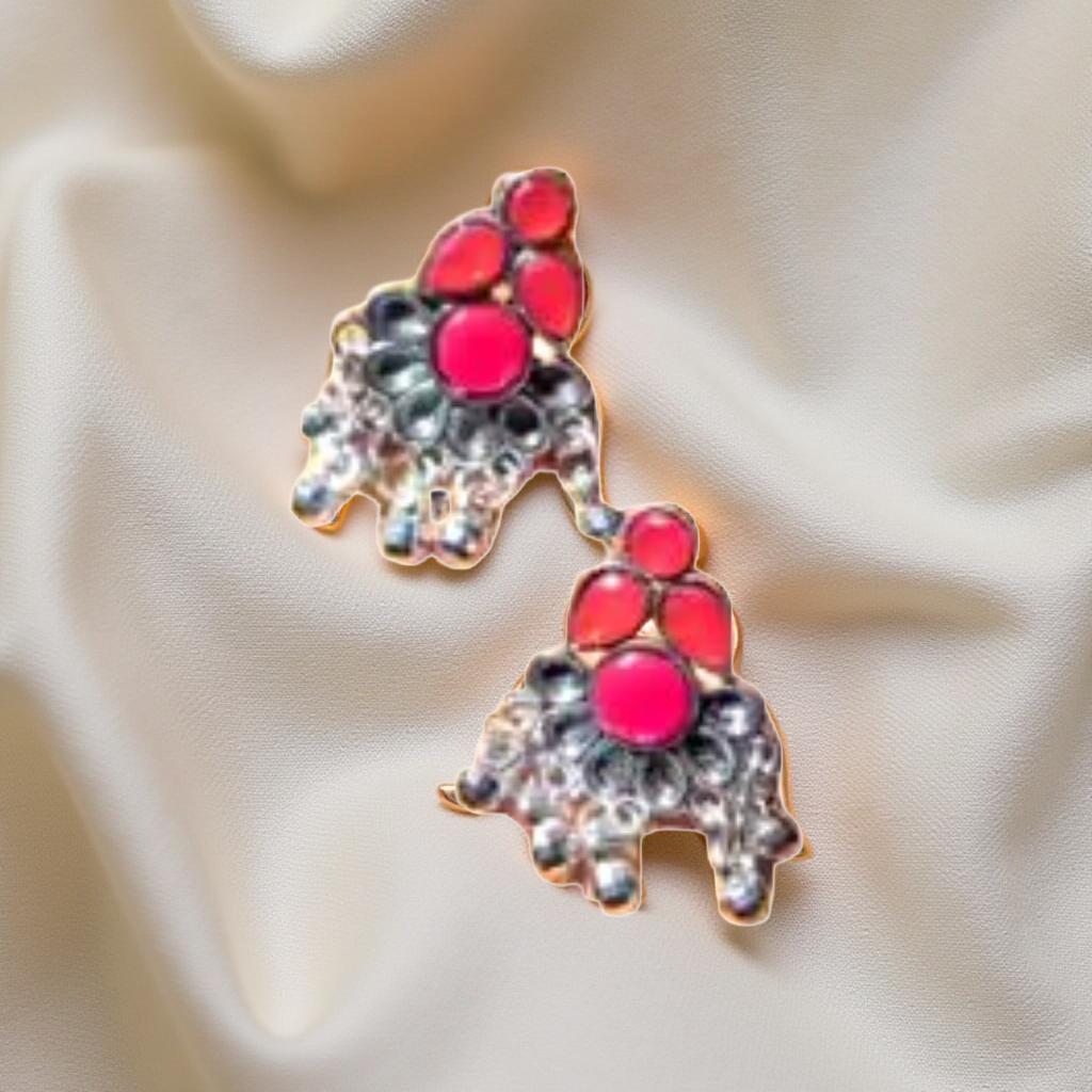 Emerald Wave Textured Studs