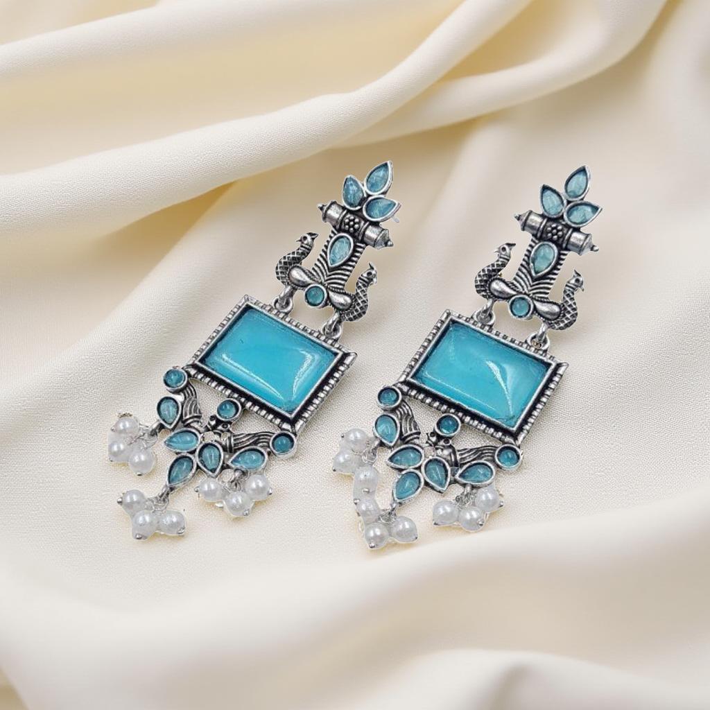 Vintage Style Jade Statement Earrings